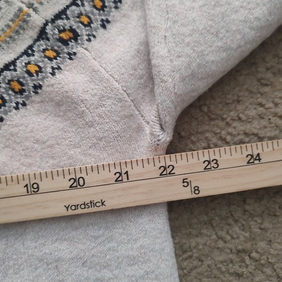 Weatherproof Vintage Fair Isle Crewneck Sweater Cream Size L - Picture 2 of 7